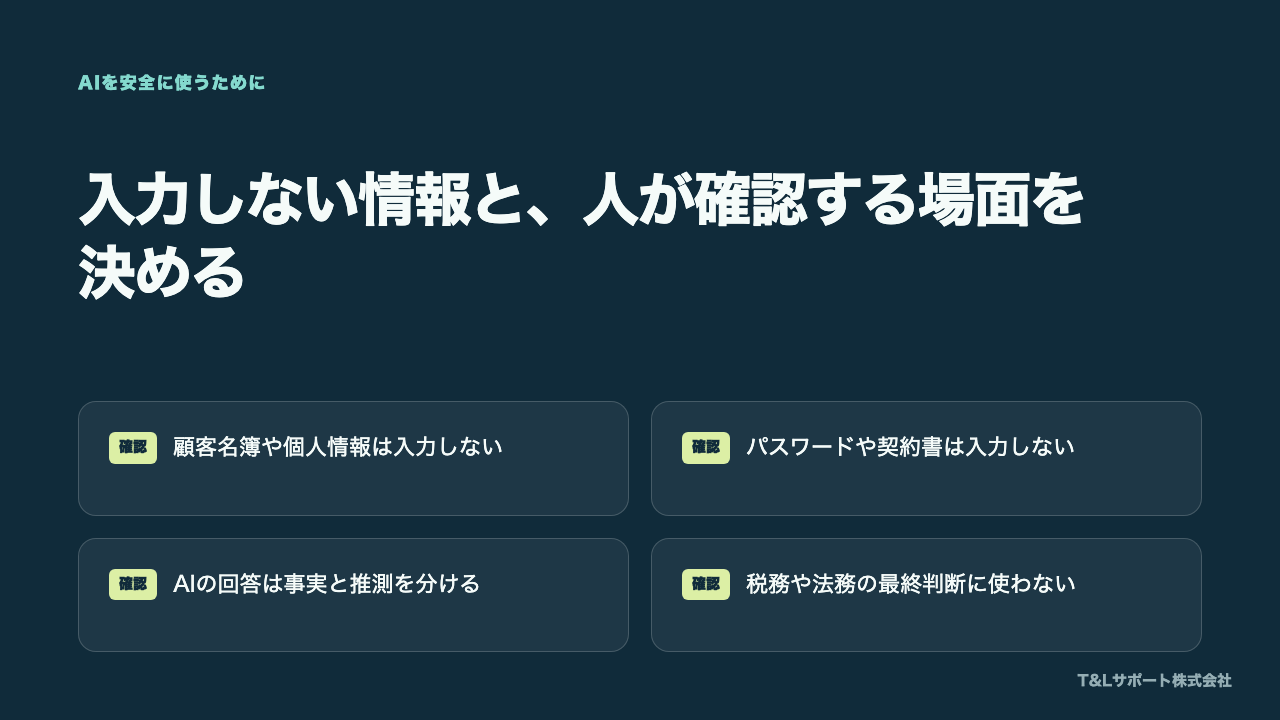 AI秘書セミナーサンプル3。安全なAI利用